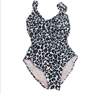 Kona Sol swimsuit leopard NWOT medium